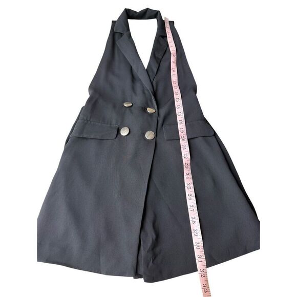 ZARA Black Sleeveless Double-Breasted Playsuit Romper Size XS - Picture 12 of 12